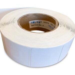 Beveiligingsstickers 5×5 cm RF wit (1.000 st.)