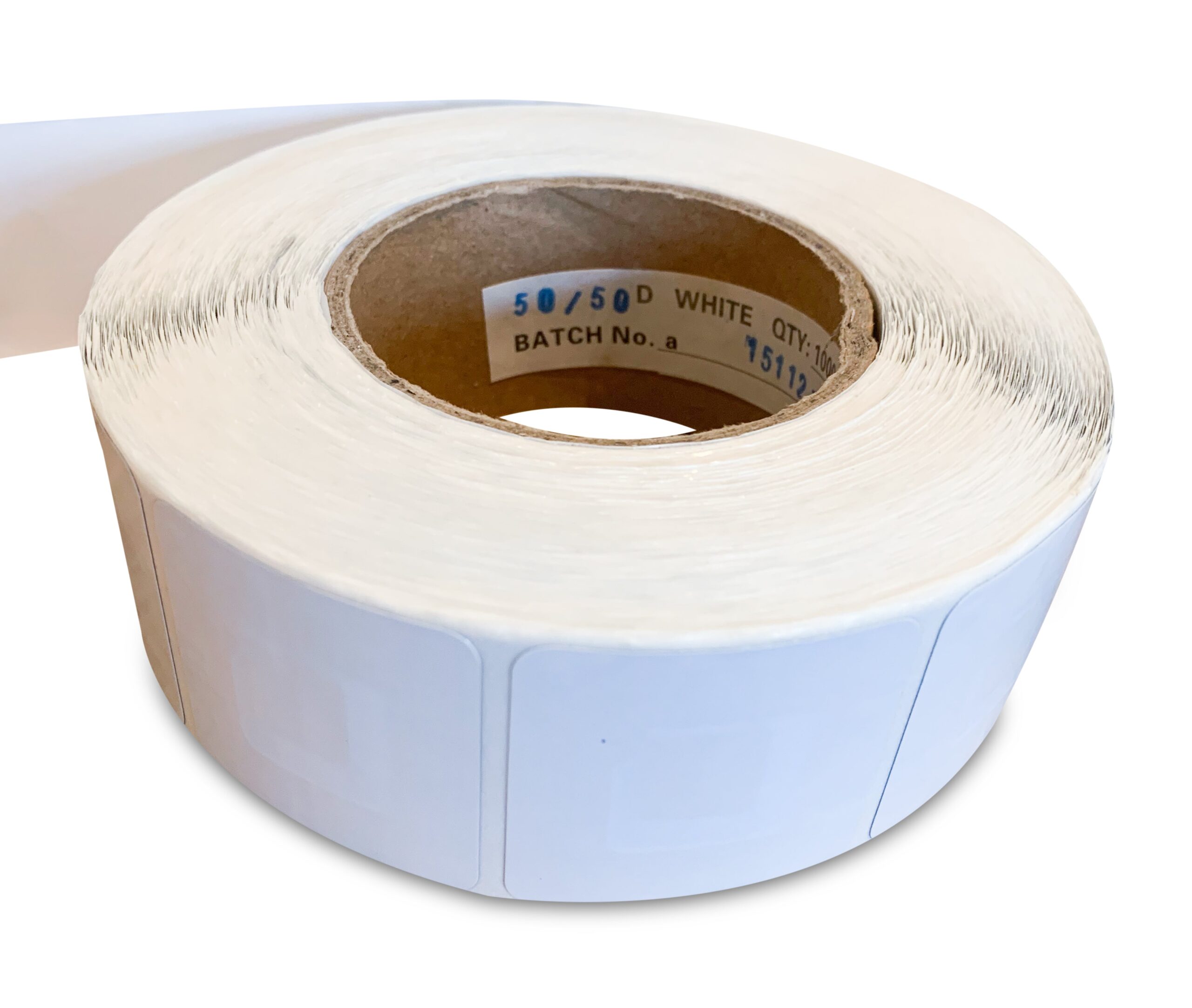 Beveiligingsstickers 5×5 cm RF wit (1.000 st.)
