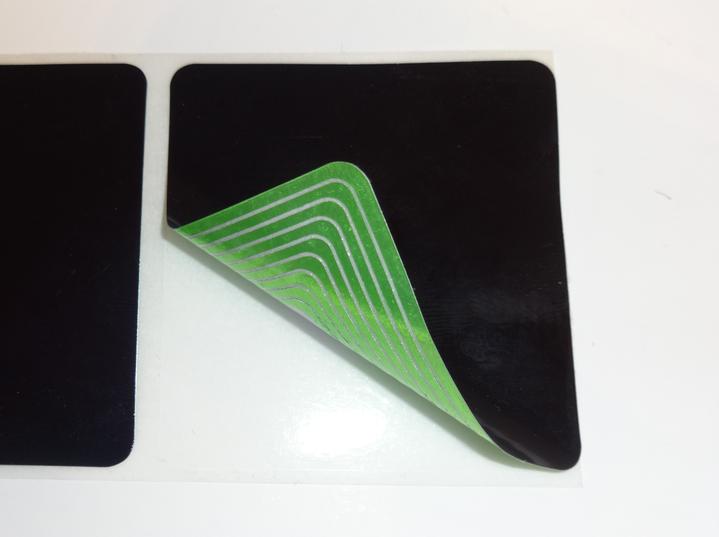 Beveiligingsstickers 4×4 cm RF zwart (1000 st.) - Afbeelding 5