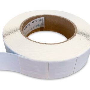 Beveiligingsstickers 3×3cm RF wit (1000 st.)