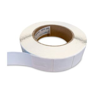 Étiquettes de sécurité 3×3 cm RF blanc (1000 pcs)
