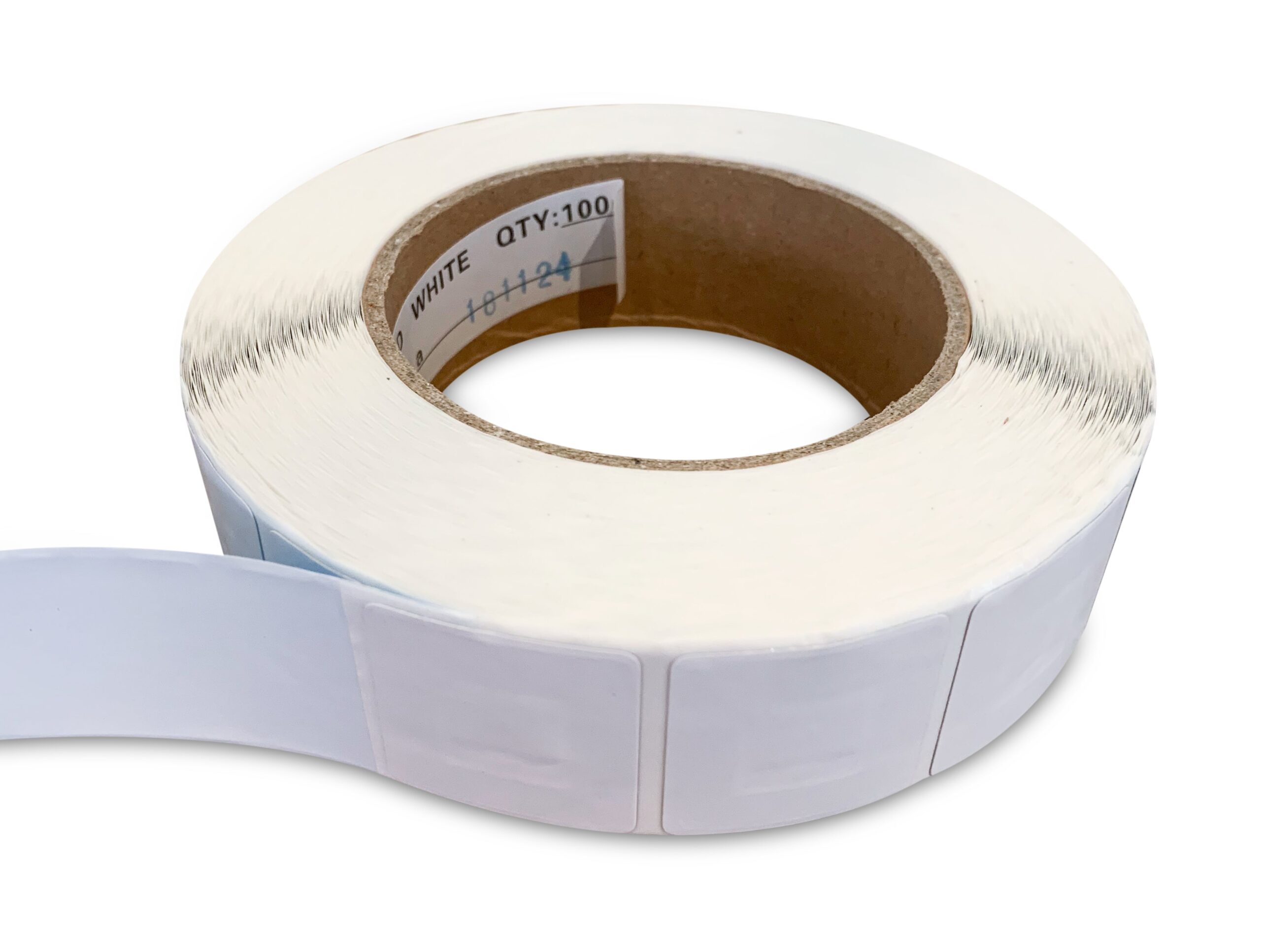 Beveiligingsstickers 3×3cm RF wit (1000 st.)