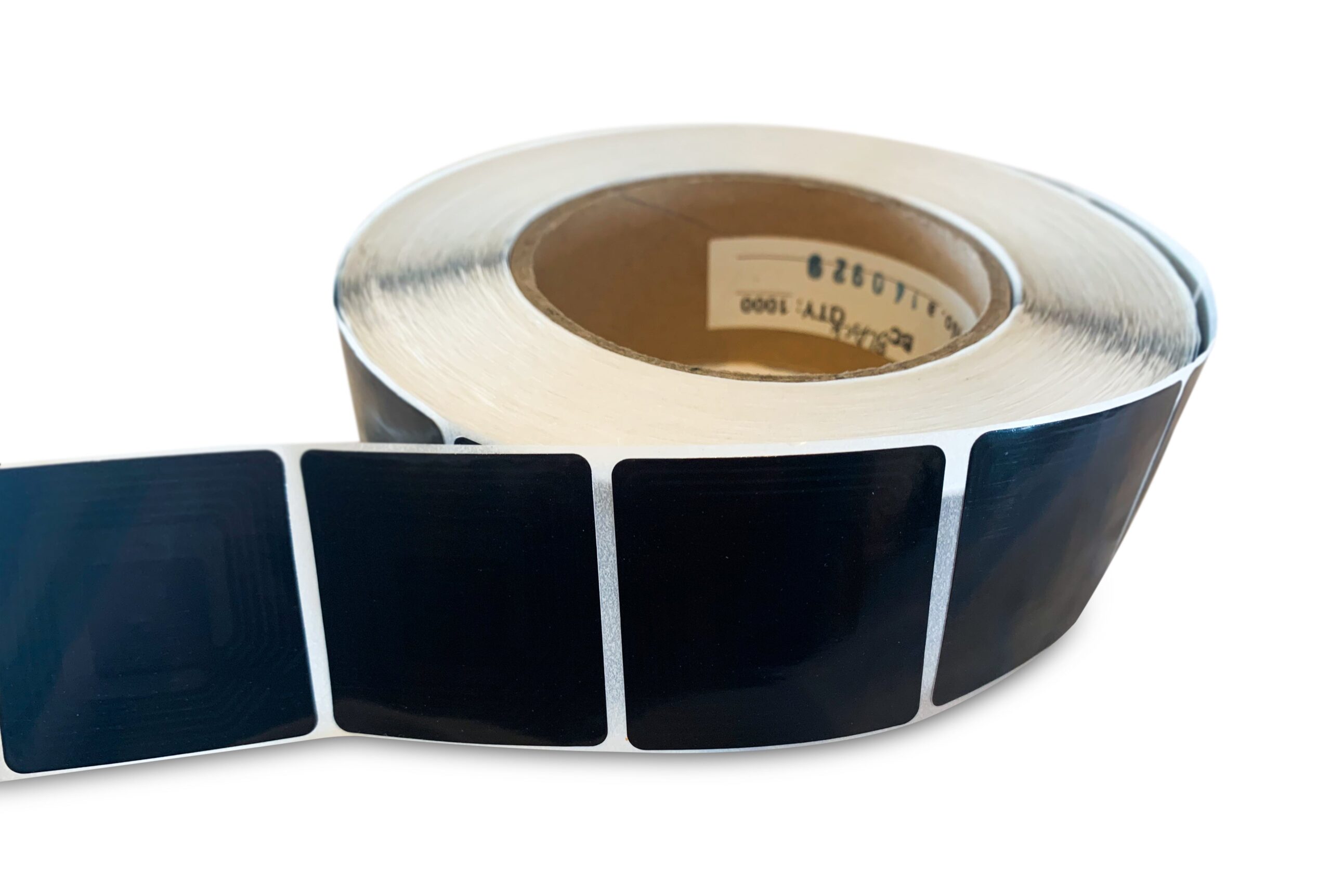 Beveiligingsstickers 4×4 cm RF zwart (1000 st.) - Afbeelding 2